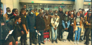 Nigerian students arrive Russia